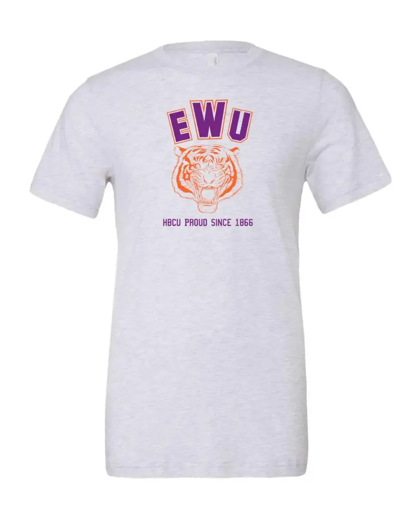 EWU Ash T-Shirt with HBCU Proud Tiger Emblem