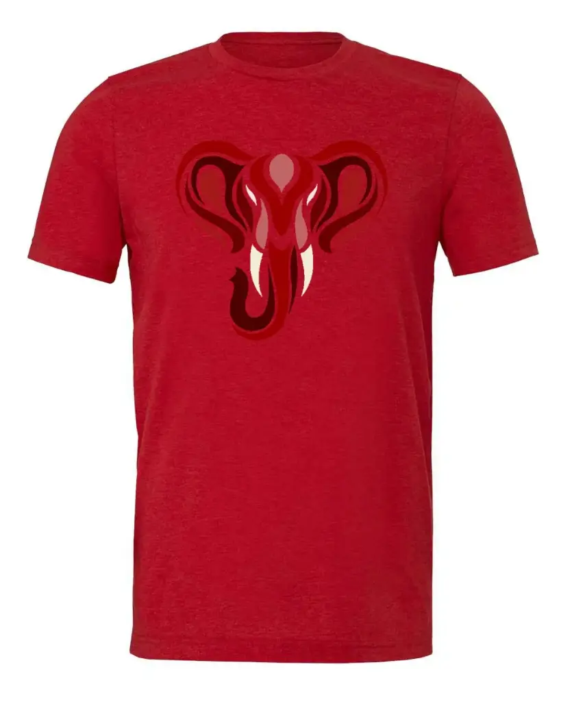 Red - Elephant - T-Shirt