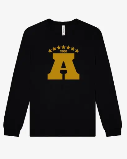 Old Gold Big A Long-Sleeve Black T-Shirt