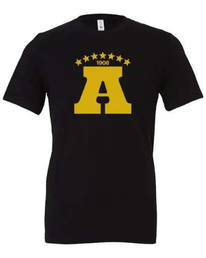 Old Gold Big A Black Tee